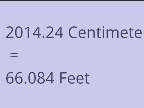 2014.24 CM TO FEET