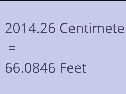 2014.26 CM TO FEET