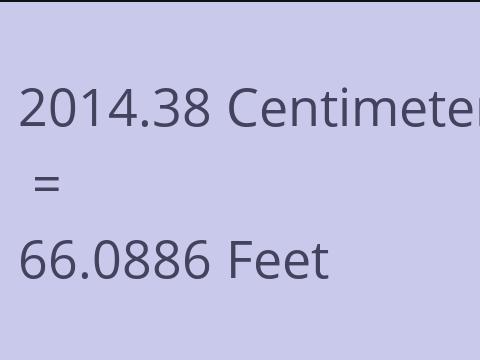 2014.38 CM TO FEET