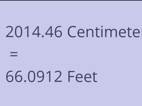 2014.46 CM TO FEET