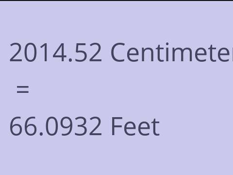 2014.52 CM TO FEET