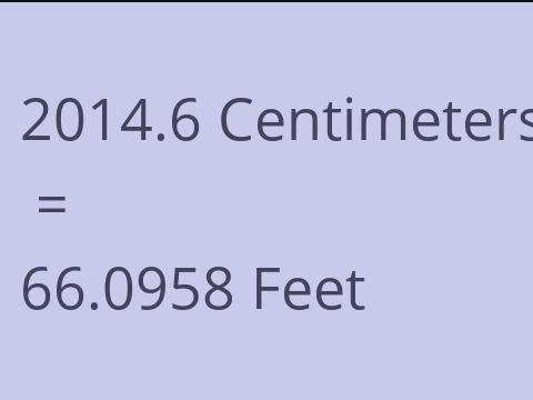 2014.6 CM TO FEET