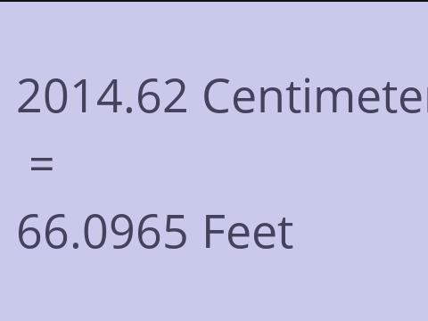 2014.62 CM TO FEET