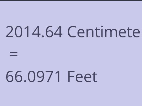 2014.64 CM TO FEET