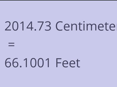 2014.73 CM TO FEET