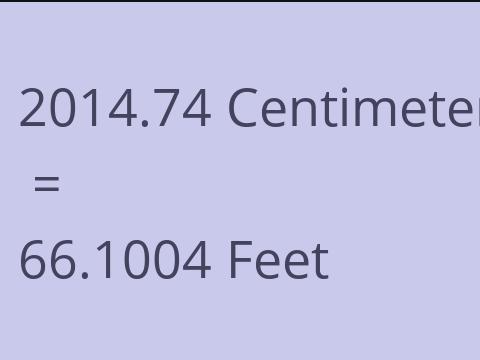 2014.74 CM TO FEET