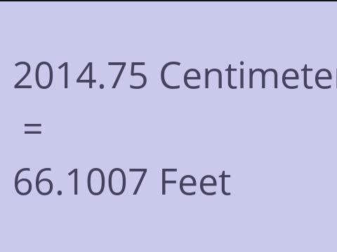 2014.75 CM TO FEET