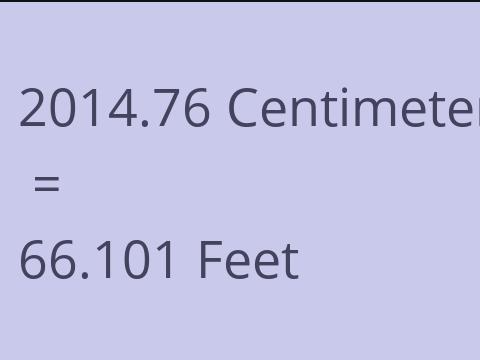 2014.76 CM TO FEET