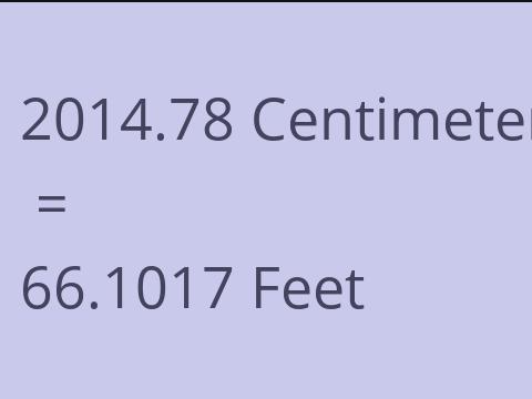 2014.78 CM TO FEET