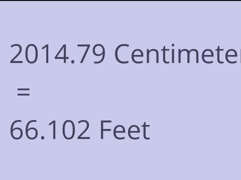 2014.79 CM TO FEET