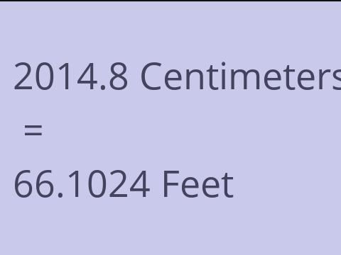 2014.8 CM TO FEET