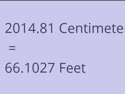 2014.81 CM TO FEET