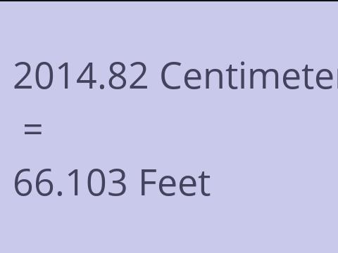 2014.82 CM TO FEET