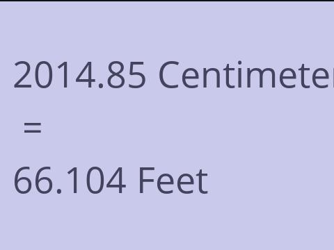 2014.85 CM TO FEET