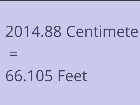 2014.88 CM TO FEET