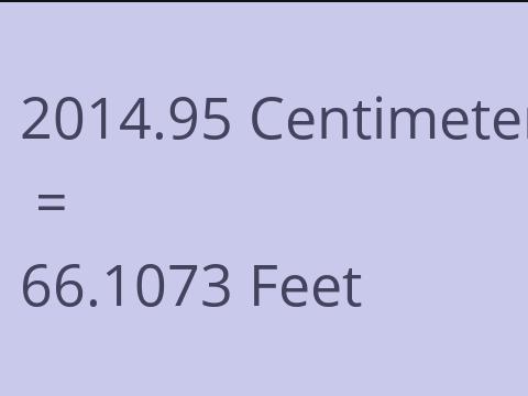 2014.95 CM TO FEET