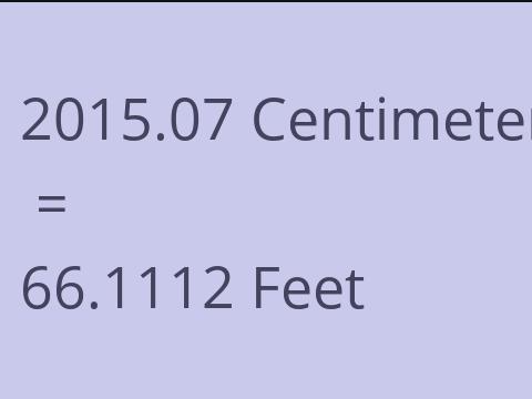 2015.07 CM TO FEET