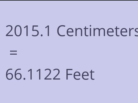 2015.1 CM TO FEET