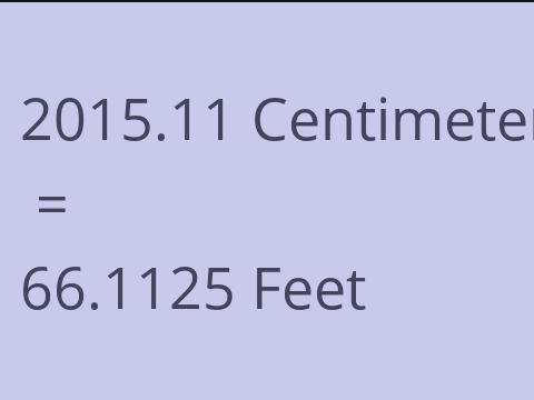 2015.11 CM TO FEET