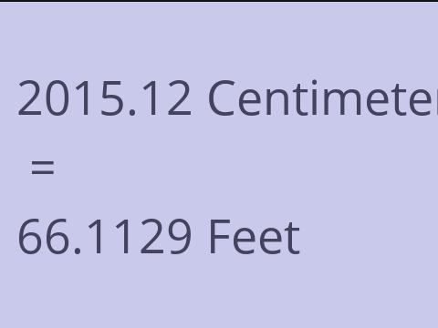 2015.12 CM TO FEET