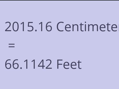 2015.16 CM TO FEET