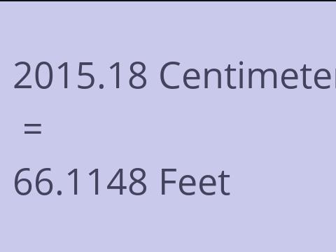 2015.18 CM TO FEET