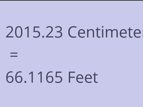 2015.23 CM TO FEET