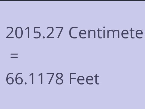 2015.27 CM TO FEET