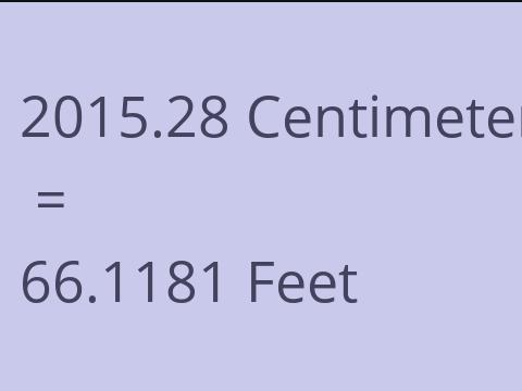 2015.28 CM TO FEET