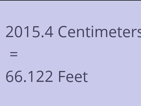 2015.4 CM TO FEET