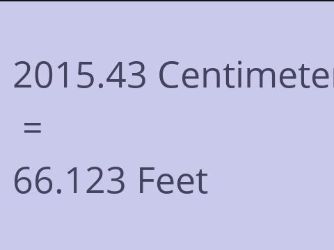 2015.43 CM TO FEET