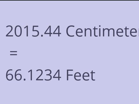 2015.44 CM TO FEET