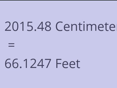 2015.48 CM TO FEET