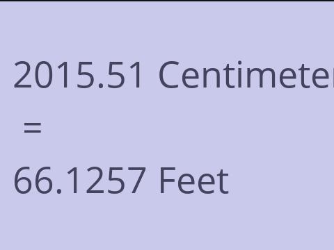 2015.51 CM TO FEET