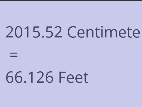 2015.52 CM TO FEET