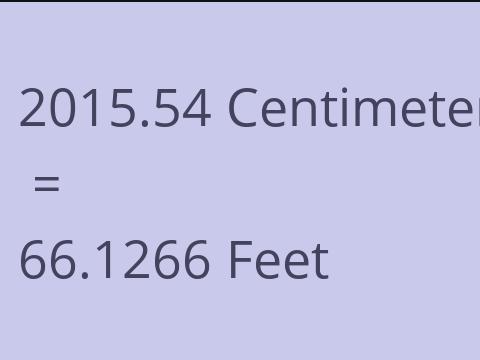 2015.54 CM TO FEET