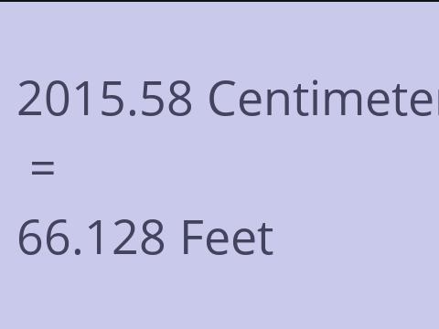 2015.58 CM TO FEET