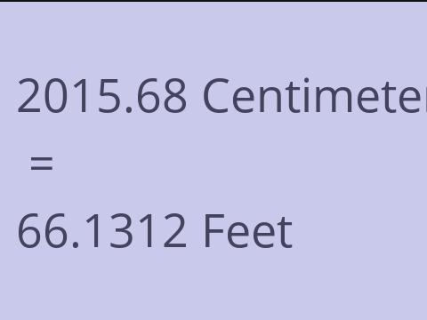 2015.68 CM TO FEET