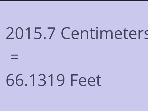 2015.7 CM TO FEET