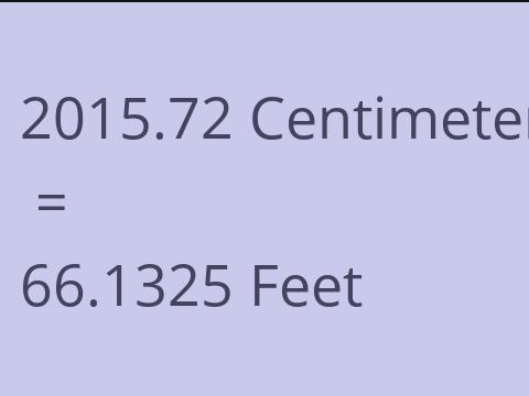 2015.72 CM TO FEET