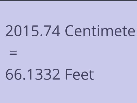 2015.74 CM TO FEET