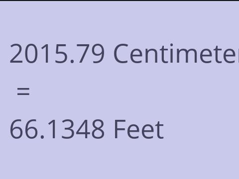 2015.79 CM TO FEET