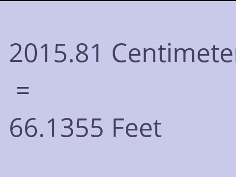 2015.81 CM TO FEET