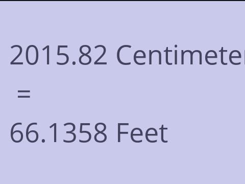 2015.82 CM TO FEET