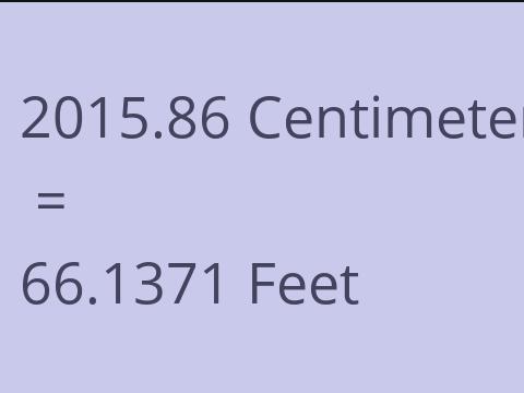 2015.86 CM TO FEET