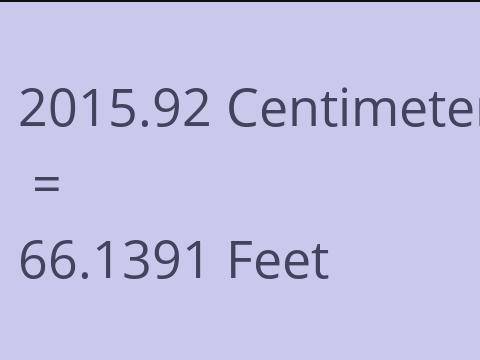 2015.92 CM TO FEET