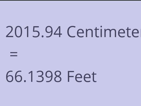 2015.94 CM TO FEET