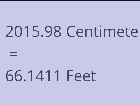 2015.98 CM TO FEET