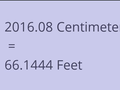 2016.08 CM TO FEET