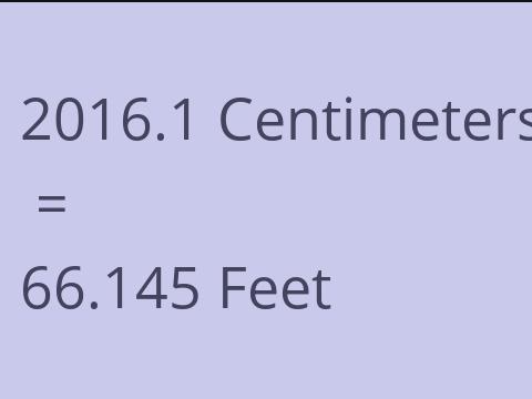 2016.1 CM TO FEET